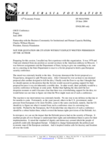 Speech by Charles William Maynes, President of the Eurasia Foundation, "Partnership with the Business Community for Institutional and Human Capacity Building"