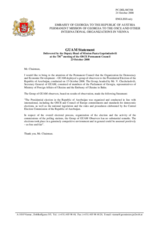 Statement by the Delegation of Georgia on behalf of GUAM on the presidential elections in Azerbaijan