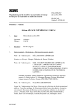 Journal of the 561st Plenary Meeting of the Forum for Security Co-operation (fr)