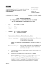 Journal of the 36th Joint Meeting of the Forum for Security Co-operation and the Permanent Council (fr)