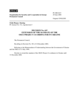 Permanent Council Decision No. 615