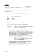 Journal of the 738th Plenary Meeting of the Permanent Council