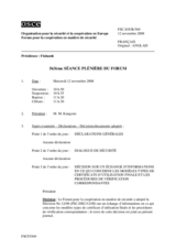 Journal of the 563rd Plenary Meeting of the Forum for Security Co-operation (fr)