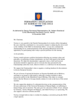 Statement by the Delegation of Norway on the OSCE Ministerial Council