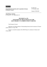 Permanent Council Decision No. 876