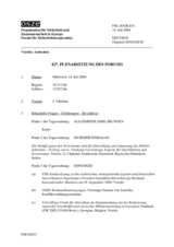 Journal of the 427th Plenary Meeting of the Forum for Security Co-operation (de)