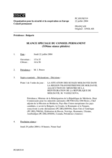 Journal of the 519th Special Plenary Meeting of the Permanent Council (fr)