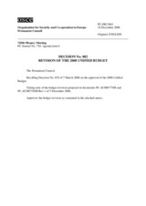 Permanent Council Decision No. 882