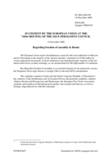 Statement by the French Presidency of the Council of the European Union regarding freedom of assembly in Russia