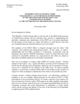 Interpretative statement under Paragraph IV.1 (A) of the Rules of Procedure of the Organization for Security and Co-operation in Europe by the Delegation of Serbia