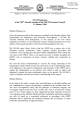 Statement by the Delegation of Azerbaijan on behalf of GUAM in response to the address by the Chairperson-in-Office, Minister of Foreign Affairs of Greece, H.E. Dora Bakoyannis