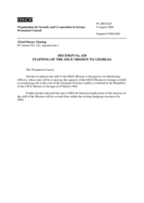 Permanent Council Decision No. 628