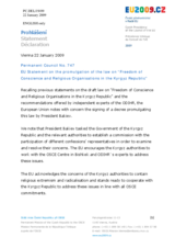 Statement by the Czech Presidency of the Council of the European Union on the promulgation of the law on "Freedom of Conscience and Religious Organizations in the Krgyz Republic"