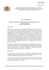 Statement by the Delegation of Georgia in response to the Chairperson-in-Office's Special Representative for Protracted Conflicts