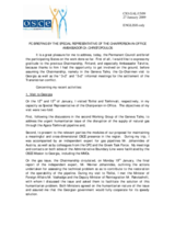 Report on Georgia by the Special Representative of the Chairperson-in-Office for Protracted Conflicts, Ambassador Charalampos Christopoulos