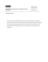 Statement by the Delegation of the former Yugoslav Republic of Macedonia in response to the address by the Minister for Foreign Affairs of the Czech Republic, Karel Schwarzenberg