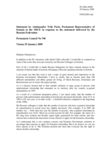 Statement by the Delegation of Estonia in response to the statement by the Delegation of the Russian Federation regarding violation of human rights in EU countries