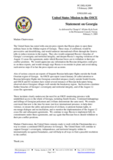 Statement by the Delegation of the United States on Georgia