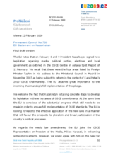 Statement by the Czech Presidency of the Council of the European Union on new legislation in Kazakhstan