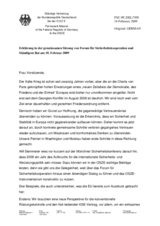 Statement by the Delegation of Germany in response to the address by the Deputy Minister for Foreign Affairs of the Russian Federation, Alexander Grushko on "Strengthening European Security Architecture: Way Ahead"