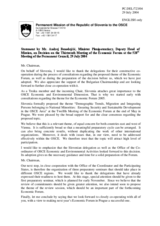 Statement by the Delegation of Slovenia on PC Decision 624 on the Thirteenth Meeting of the Economic Forum