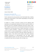 Statement by the Czech Presidency of the Council of the European Union on OSCE election observation