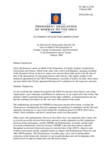 Statement by the Delegation of Norway, also on behalf of the delegations of Canada, Iceland, Liechtenstein, and Switzerland, on OSCE election observation