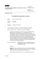 Journal of the 752nd Plenary Meeting of the Permanent Council (es)