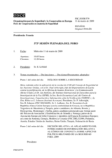 Journal of the 573rd Plenary Meeting of the Forum for Security Co-operation (es)