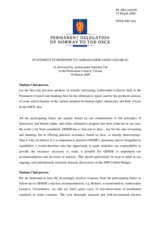 Statement by the Delegation of Norway in response to Report of ODIHR Director Janez Lenarcic