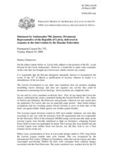 Statement by the Delegation of Latvia in response to the intervention by the Russian Federation