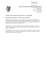 Statement by the Delegation of Ireland on the appointment of Special Envoy on Women, Peace and Security