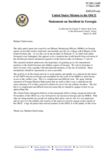 Statement by the Delegation of the United States on incident in Georgia