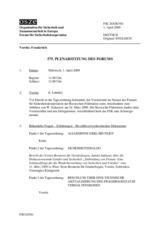 Journal of the 575th Plenary Meeting of the Forum for Security Co-operation (de)