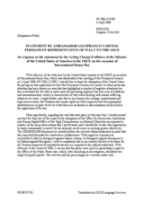 Statement by the Delegation of Italy in response to the statement by the Delegation of the United States on International Roma Day