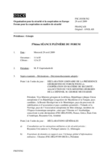 Journal of the 576th Plenary Meeting of the Forum for Security Co-operation (fr)