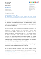 Statement by the Czech Presidency of the Council of the European Union in response to the report by the Special Representative of the CiO, Ambassador Charalampos Christopoulos