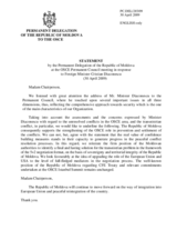 Statement by the Delegation of Moldova in response to the address by the Minister of Foreign Affairs of Romania, Cristian Diaconescu