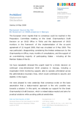 Statement by the Czech Presidency of the Council of the European Union on OSCE presence in Georgia