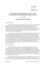 Statement by the Czech Presidency of the Council of the European Union on the 15th anniversary of the Nagorno-Karabakh ceasefire