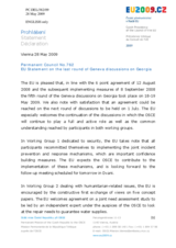 Statement by the Czech Presidency of the Council of the European Union on the fifth round of the Geneva discussions on Georgia, 18-19 May 2009