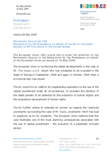 Statement by the Czech Presidency of the Council of the European Union on the Death Penalty in the USA