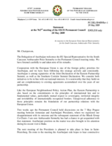 Statement by the Delegation of Azerbaijan in response to the address by the EU Special Representative for the South Caucasus, Ambassador Peter Semneby