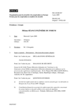 Journal of the 581st Plenary Meeting of the Forum for Security Co-operation (fr)