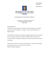 Statement by the Delegation of Norway on the parliamentary elections in Norway, to be held on 14 September 2009