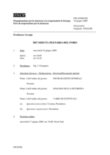 Journal of the 582nd Plenary Meeting of the Forum for Security Co-operation (it)