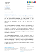 Statement by the Czech Presidency of the Council of the European Union on appointment of Tajik Human Rights Ombudsman