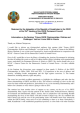 Statement by the Delegation of Kazakhstan on the Seminar "Future OSCE Chairmanships: Policies and Challenges" held on 9 June 2009 in Vienna