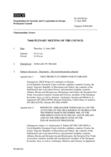 Journal of the 764th Plenary Meeting of the Permanent Council