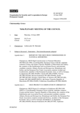 Journal of the 765th Plenary Meeting of the Permanent Council